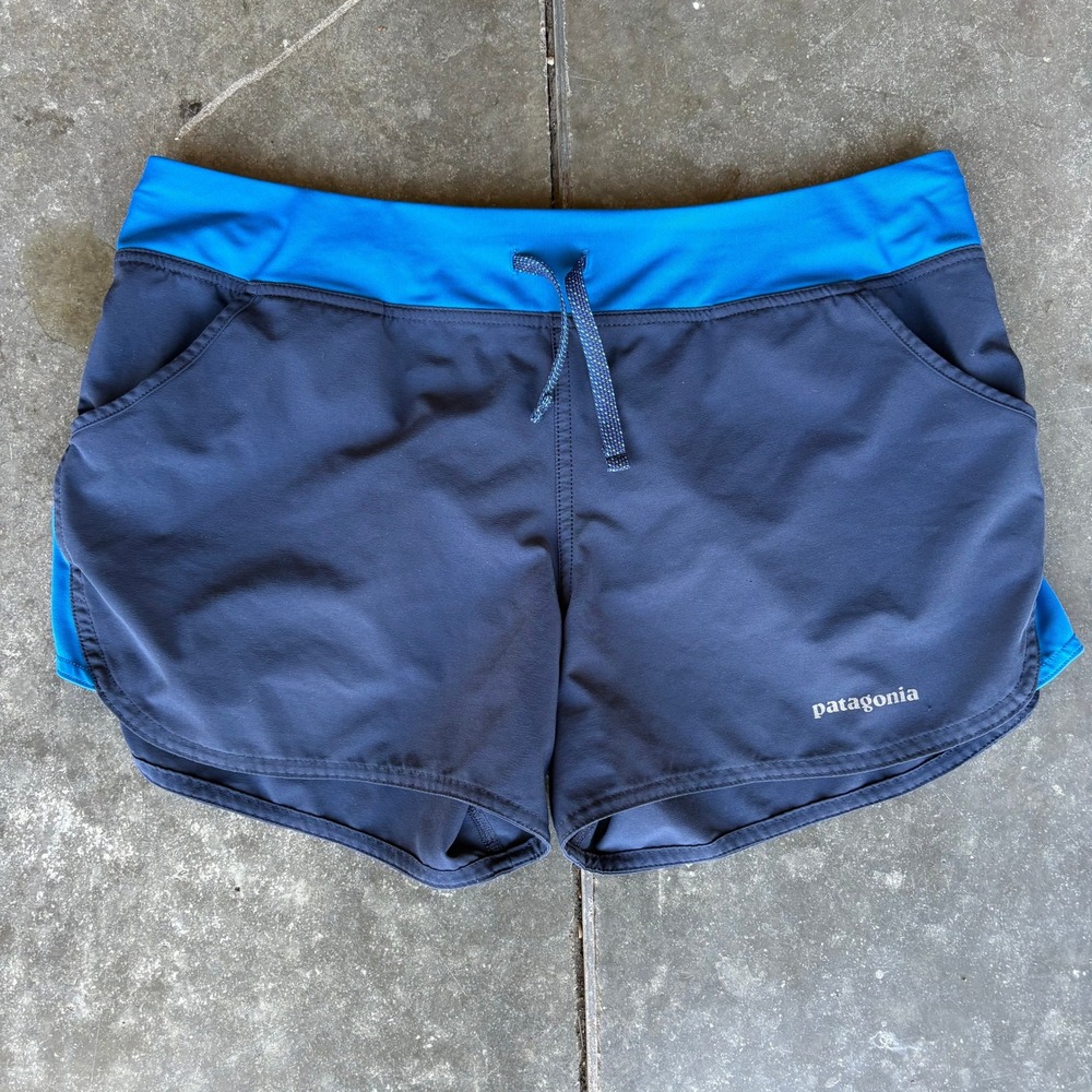 Patagonia Nine Trails Unlined Shorts Women's Small Blue Running Outdoor Hiking